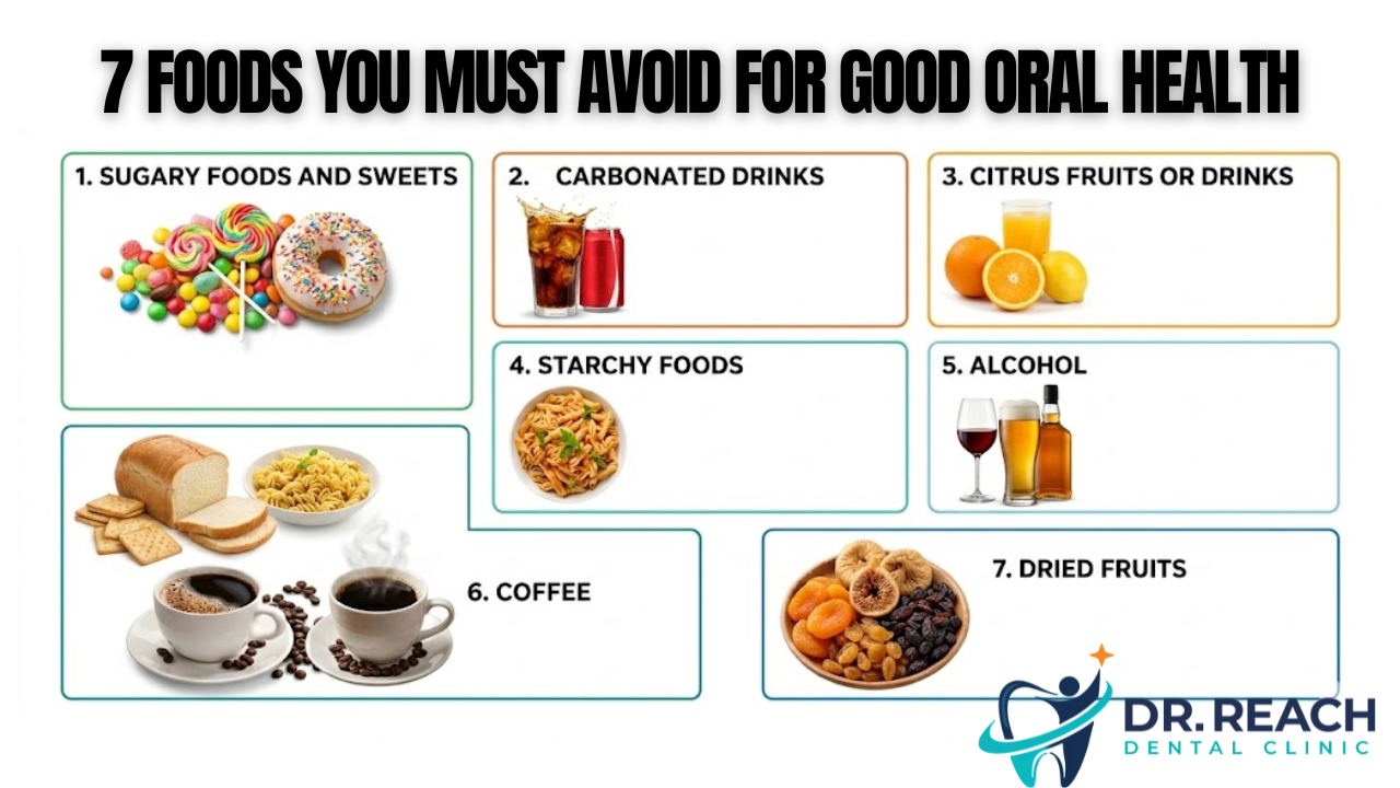 Foods You Must Avoid for Good Oral Health- Dr. Reach Dental Clinic